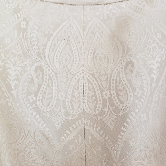 Talbots Light Golden Tan Embroidered Silk Dress Pants - Picture 2 of 9